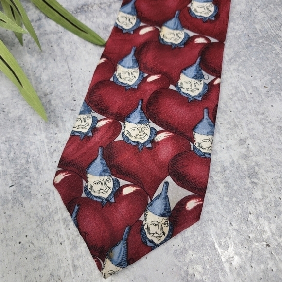 American Film Classics | Burgundy Wizard of Oz Tin Man Neck Tie - Picture 2 of 5